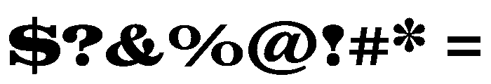 MagisterST BlackExt Font OTHER CHARS