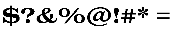 MagisterST BoldExt Font OTHER CHARS