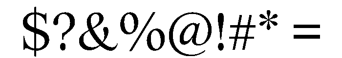 MagisterST Display Font OTHER CHARS