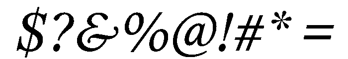 MagisterST Italic Font OTHER CHARS
