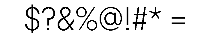 Malamocco Light Font OTHER CHARS