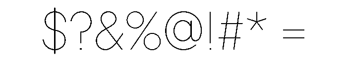 Malamocco Thin Font OTHER CHARS