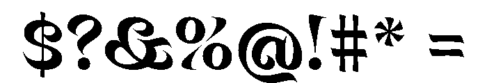 Mancine Bold Instance Font OTHER CHARS