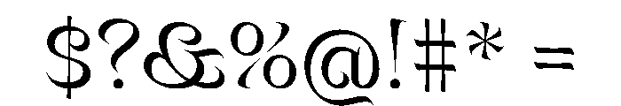 Mancine Regular Instance Font OTHER CHARS