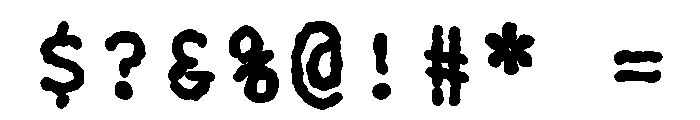 Manifoldv0.4SansRough Bold Font OTHER CHARS