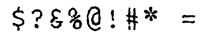 Manifoldv0.4SansRough Regular Font OTHER CHARS