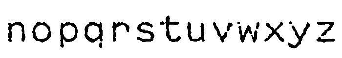 Manifoldv0.4SansRough Regular Font LOWERCASE