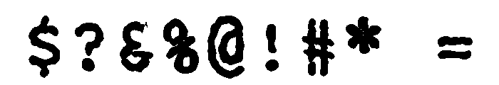 Manifoldv0.4SerifRough Bold Font OTHER CHARS