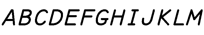 Manifoldv0.5Sans BoldItalic Font UPPERCASE