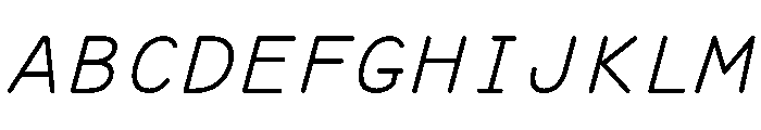 Manifoldv0.6Sans LightItalic Font UPPERCASE