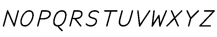Manifoldv0.6Sans LightItalic Font UPPERCASE