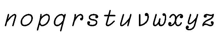 Manifoldv0.6Sans LightItalic Font LOWERCASE