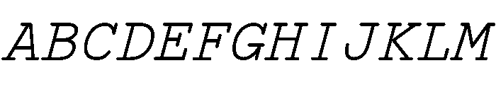 Manifoldv0.6Serif LightItalic Font UPPERCASE