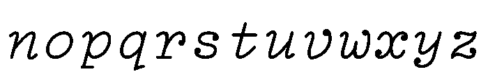 Manifoldv0.6Serif LightItalic Font LOWERCASE