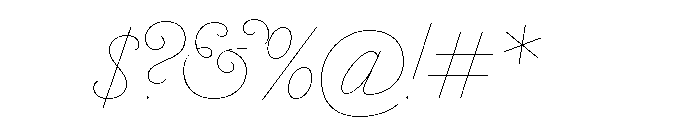 Marian 1740 Italic Font OTHER CHARS