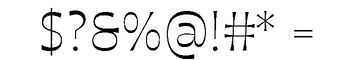Maruder LightNarrow Font OTHER CHARS