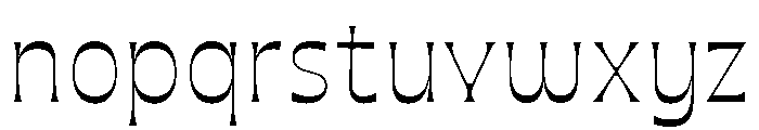 Maruder LightNarrow Font LOWERCASE