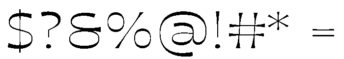 Maruder LightWide Font OTHER CHARS