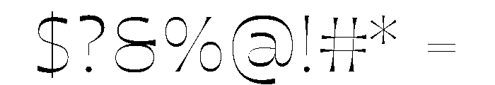 Maruder Thin Font OTHER CHARS