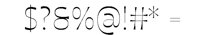 Maruder ThinNarrow Font OTHER CHARS