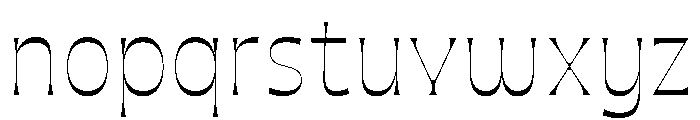 Maruder ThinNarrow Font LOWERCASE