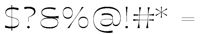 Maruder ThinWide Font OTHER CHARS