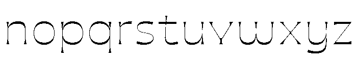 Maruder ThinWide Font LOWERCASE
