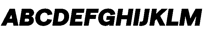 Matter TRIAL BlackItalic Instance Font UPPERCASE