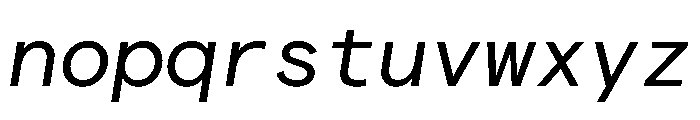 Matter TRIAL MonoRegularItalic Instance Font LOWERCASE