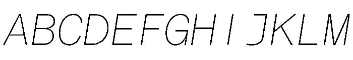 Matter TRIAL MonoThinItalic Instance Font UPPERCASE