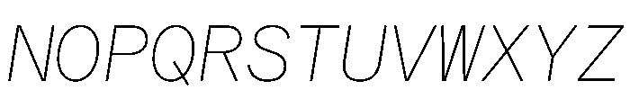 Matter TRIAL MonoThinItalic Instance Font UPPERCASE
