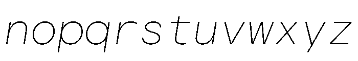 Matter TRIAL MonoThinItalic Instance Font LOWERCASE