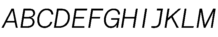 Matter TRIAL SemiMonoLightItalic Instance Font UPPERCASE