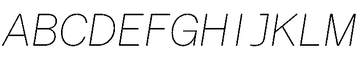 Matter TRIAL SemiMonoThinItalic Instance Font UPPERCASE
