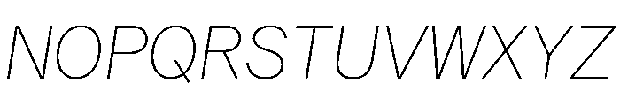 Matter TRIAL SemiMonoThinItalic Instance Font UPPERCASE