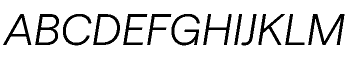 Matter TRIAL XHLightItalic Instance Font UPPERCASE