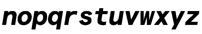 Matter TRIAL XHMonoBoldItalic Instance Font LOWERCASE