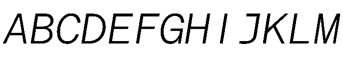 Matter TRIAL XHMonoLightItalic Instance Font UPPERCASE