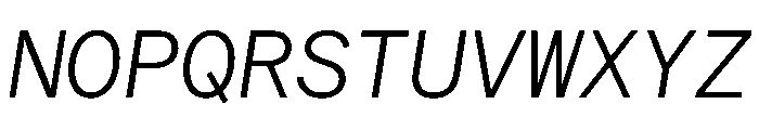 Matter TRIAL XHMonoLightItalic Instance Font UPPERCASE