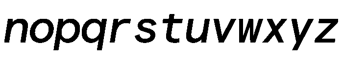 Matter TRIAL XHMonoMediumItalic Instance Font LOWERCASE