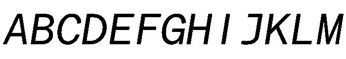 Matter TRIAL XHMonoRegularItalic Instance Font UPPERCASE