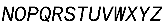 Matter TRIAL XHMonoRegularItalic Instance Font UPPERCASE