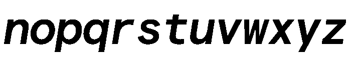 Matter TRIAL XHMonoSemiBoldItalic Instance Font LOWERCASE
