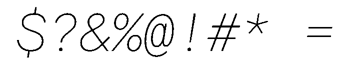 Matter TRIAL XHMonoThinItalic Instance Font OTHER CHARS