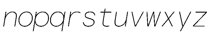 Matter TRIAL XHMonoThinItalic Instance Font LOWERCASE