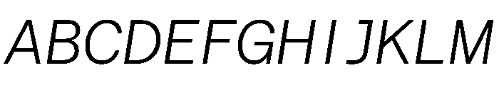 Matter TRIAL XHSemiMonoLightItalic Instance Font UPPERCASE