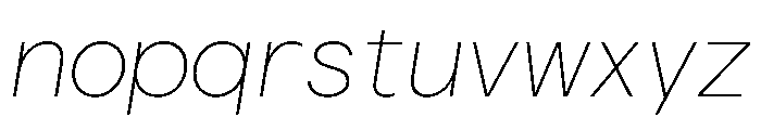 Matter TRIAL XHSemiMonoThinItalic Instance Font LOWERCASE