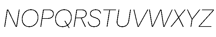 Matter TRIAL XHThinItalic Instance Font UPPERCASE