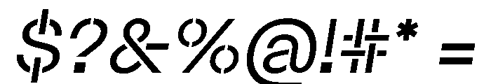 Maxeville ConstructItalic Font OTHER CHARS