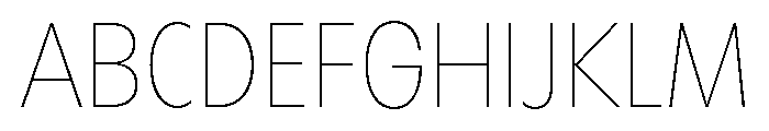 Maxisud Thin Font UPPERCASE